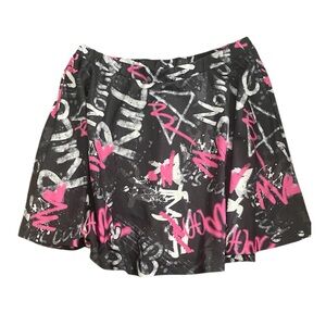 Romwe Graffiti Print Skirt (1XL)
